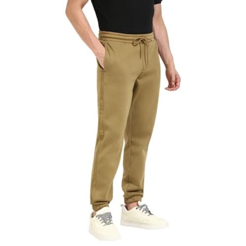 Image of Calvin Klein Men’s Logo Tape Drawstring Jogging Bottoms, Green (Gothic Olive), L