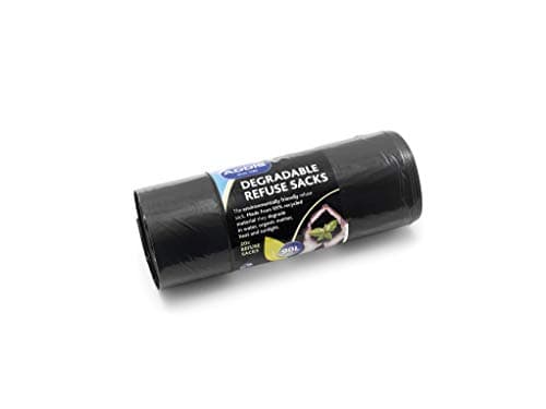Image of Addis 504870 90L Plastic Refuse Sacks Black, 20 Each, Single roll