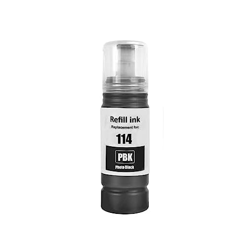 Image of Go Inks Compatible 114PBk Replacement for Epson 114 Photo Black Refill Ink Bottle 70ml for use with Epson EcoTank ET-8500 & ET-8550 printers