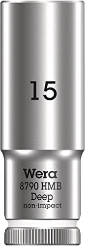 Image of Wera 05004537001 8790 HMB Deep Socket, White, 15.0 mm