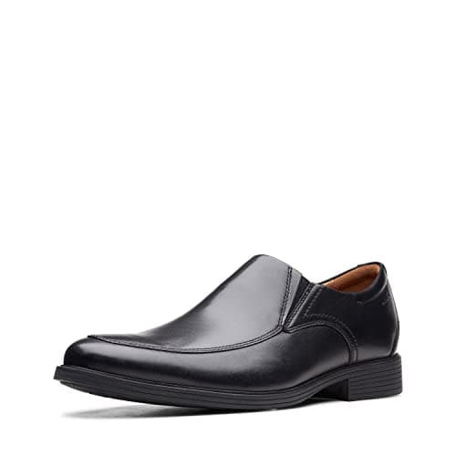 Image of Clarks Men's Whiddon Step Loafer, Black Leather, 7 UK