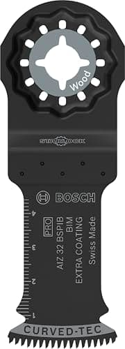 Image of Bosch 1x PRO Multi Material AIZ 32 BSPIB Multitool Blade (for Hardwood, Plastic Coated Boards, Width 32 mm, Professional Accessory Multitool)