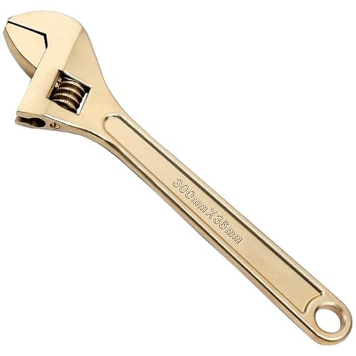 Image of WEDO Adjustable Spark-Free Safety Wrench, 10" Aluminum Bronze, Non-Magnetic, Corrosion Resistant, Die-Forged, BAM/FM/DIN Standard, Opening Max 30mm