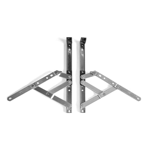 Image of Pair of uPVC Window Hinges, 13mm Stack Height, Double Glazing Friction Stay, Non Handed, Ferretic Steel, Window Stays, Friction Hinges. Top/Side Hung Window Hinge (10 Inch (Top Hung))