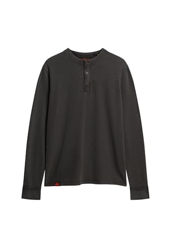 Image of Superdry Vintage Textured Grandad LS Top Men - L