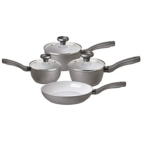 Image of Prestige Earth Pan Non Stick Ceramic Pan Set of 4 - Non Toxic Cookware Set, Induction Ready, Dishwasher Safe, Made in Italy