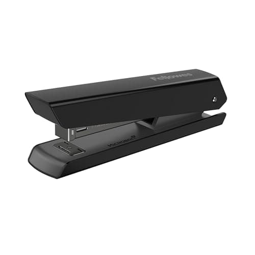 Image of Fellowes Jam Free Stapler, 20 Sheet Capacity - LX820 Full Strip Antibacterial Manual Stapler- Uses Both 24/6mm and 26/6mm Staples - Black