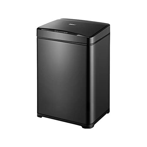 Image of just4baby 30L Capacity Deluxe Sensor Rubbish Bin Home Kitchen Waste Automatic Waste Bin Black Stainless Steel ZS02-30B