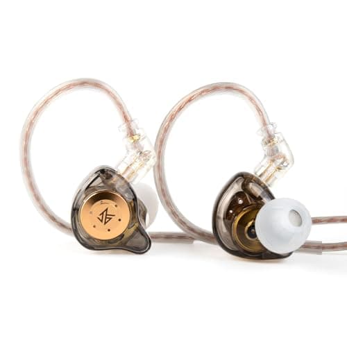 Image of Yinyoo KZ EDX PRO in Ear Monitor Earphones, EDX PRO Wired in-Ear Earbuds with Microphone, HIFI Deep Bass Sound Headphones Over-Ear Headset with Detachable Cable for Musician Stage (Black, With mic)