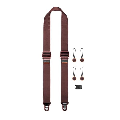 Image of Peak Design Slide Lite Camera Strap, Eclipse, Configurable as a Sling, Neck or Shoulder Strap, Quick Release and Connection, Smooth and Grippy Side, Camera Straps for Photographers, 200 lb Capacity