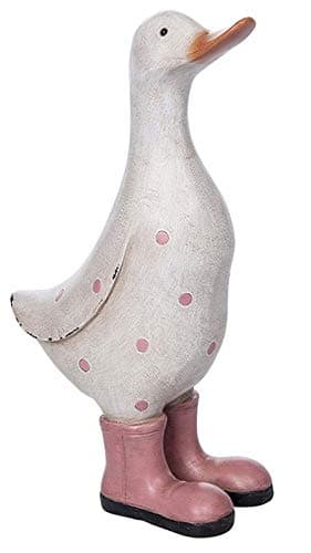 Image of Shudehill Giftware Davids Pink Polka Dot Duck Ornament Figurine Medium