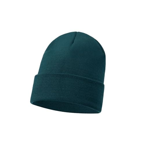 Image of Plain Turn Up Beanie Hat for Men Women Unisex, Stretchy Warm Knit Cuffed Beanie, Soft Hat for Winter (UK, Alpha, One Size, Bottle Green)