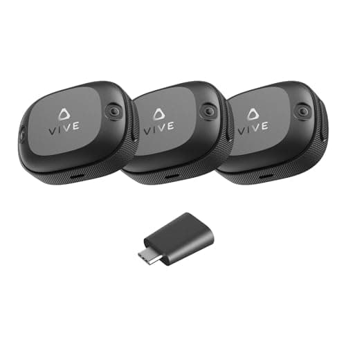 Image of HTC VIVE Ultimate Tracker, 3 Trackers + 1 Dongle — Full-Body Tracking for VR