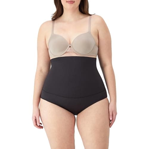 Image of Maidenform Women's Fat Free Dressing High Waisted Shaping Control Knickers, Black, Size 18 (Manufacturer Size:XX-Large)