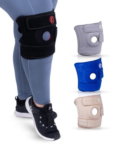 Image of KARM Plus Size Knee Support for Women & Men XL XXL XXXL - Extra Large Knee Support for Big Legs Thighs - Plus Size Adjustable Brace for Obese People, Arthritis, Meniscus Tear, Pain (XL/2XL/3XL Black)