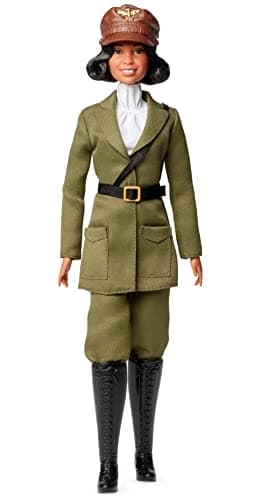 Image of Barbie Inspiring Women Collector Series: Bessie Coleman Doll, Signature Edition, Aviator Suit, Displayable Packaging, HJX36