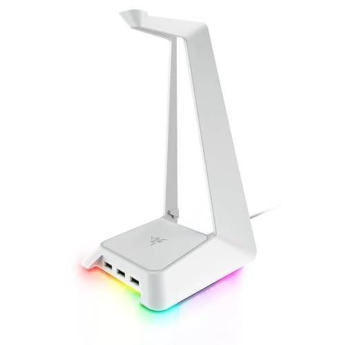 Image of Razer Base Station Chroma - Headset Stand with USB Hub (3-way USB charging station with headphone holder, RGB Chroma lighting, non-slip) Mercury