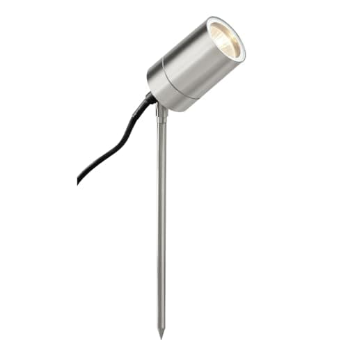 Image of Long Life Lamp Company 6 Pack Stainless Steel Low Voltage Garden Spike Light 12v Adjustable Outdoor MR16 Ground Mount ZLC027