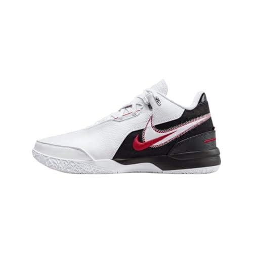 Image of Nike Mens Lebron NXXT Gen Ampd Basketball Shoes, White University Red Metallic Silver Black, 14