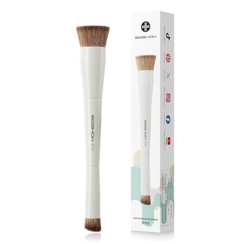 Image of EIGSHOW Foundation & Concealer Brush, Dual-Ended Makeup Brush For Flawless Foundation Coverage, Precision Concealer, Vegan & Cruelty-free (D110 Beige)