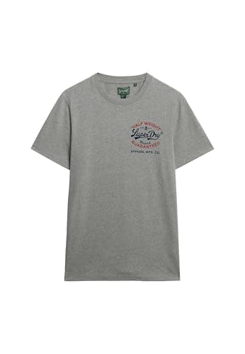 Image of Superdry, T.Shirt Vintage Workwear Relaxed Tee, M1012183A, Light Grey True Grit, XL, Men