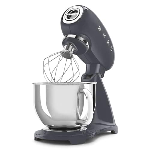 Image of SMEG 50's Retro Stand Mixer with Accessories Slate Gray SMF03GRUS