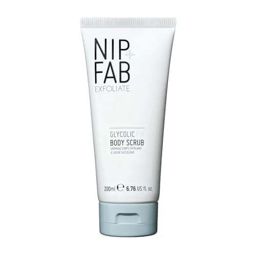 Image of Nip + Fab Glycolic Fix Body Scrub, Made in the UK, Exfoliating Treatment with Glycolic Acid, 6.76 oz (200 ml), Smooths and Refines Skin, Ideal for Rough and Bumpy Skin, For Radiant Skin