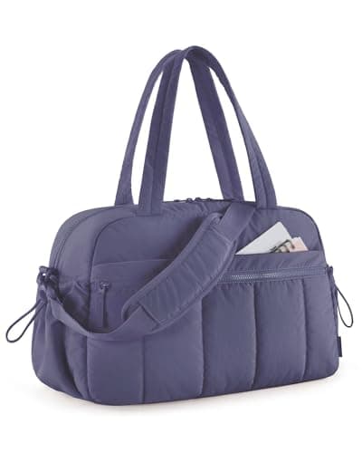 Image of BAGSMART Womens Gym Bag 24L Travel Bag for Weekend Overnight with Wet Pocket, Underseat Cabin Bag for EasyJet, Carry on for Ryanair & Trolley Sleeve, Ultra Lightweight, Navy Blue