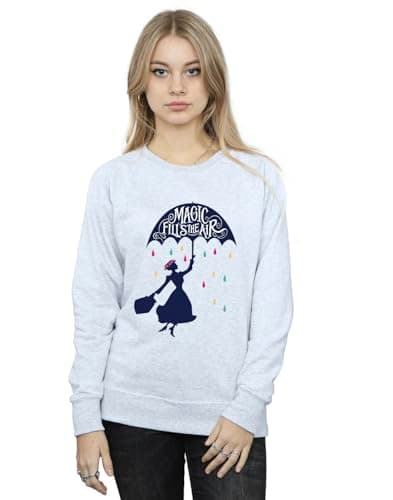 Image of Disney Women's Mary Poppins Magic Sweatshirt Sport Grey Large