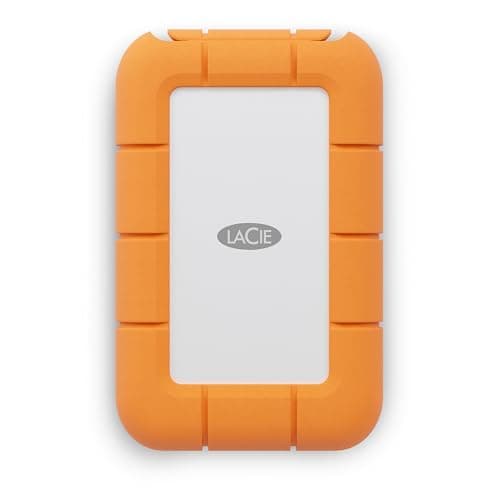 Image of LaCie Rugged Mini external SSD 500GB, 40 Gb/s, 2.000MB/s, compatible with PC Mac iPad & iPhone, Data Rescue Service (STMF500400)