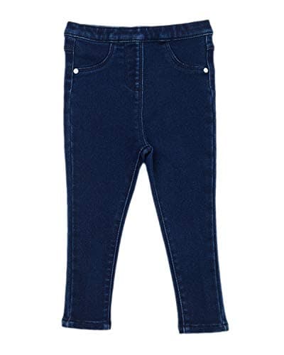 Image of Aelstores Girls Jeggings Baby Denim Toddler Dark Blue Jeans Stretch Leggings 18-24 Months