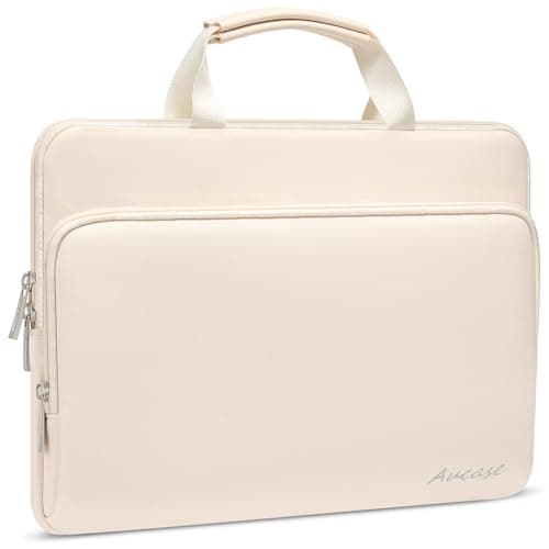 Image of Aucase Protective PU Laptop Case 14 inch with Handle, Water Resistant Sleeve Bag for Macbook Pro 14/ Air 13/ HP/LENOVO/ACER/ASUS/DELL Chromebook Matebook 14