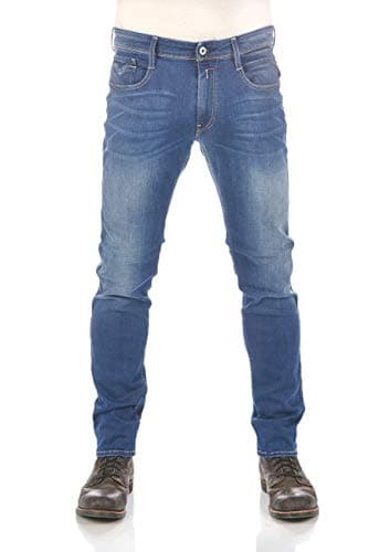 Image of Replay Men's Anbass Jeans Not Applicable, Blue Denim, 36/32