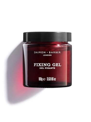 Image of Daimon Barber Wax and Oil Based Fixing Gel, Medium to Low Shine and Super Strong Hold Hairstyling Gel for Men, Ideal for High and Tight Hair Styles and Slicks, for All Hair Types, Oudh Scent 100g