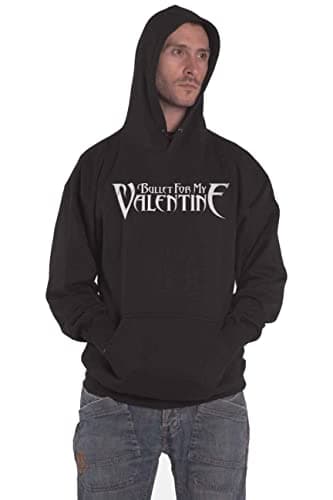 Image of Bullet For My Valentine Hoodie Logo and Raven Official Unisex Black Pullover L