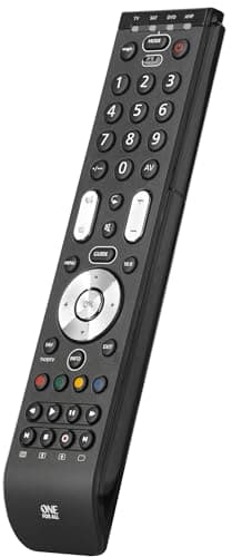 Image of One For All Essence 4 Universal Remote Control - Operates 4 devices (TV Freeview Blu-ray and Audio) – Learning feature - Works with all brands - Black -URC7140