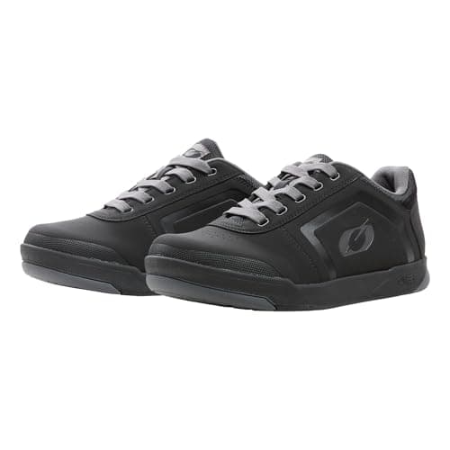 Image of O'NEAL | Mountain Bike Shoes | MTB Downhill Freeride | Vegan | Balance Between Grip and Foot repositioning, Honeycomb Sole Structure | Pinned Flat Pedal V.22 Shoe | Adult | Black Grey | 43