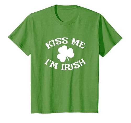 Image of St Patricks Day Funny Saying Kiss Me Im Irish Shamrock Green T-Shirt