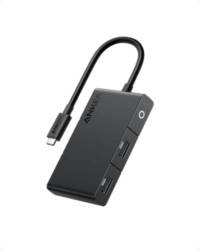 Image of Anker USBC Hub (5-in-1, 4K HDMI) with 100W Power Delivery, 4K@30Hz HDMI Display, 5Gbps USB-C and USB-A Data Ports for MacBook, iPad, Lenovo, Dell, HP Laptops, and More (Black)