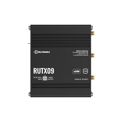 Image of Teltonika RUTX09 Industrial Router, 4G LTE Cat 6, 4x Gigabit Ethernet Ports, GPS, Dual SIM