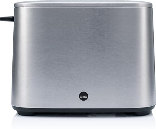 Image of Wilfa Premium Toaster - Robust Stainless Steel Toaster & Removable Crumb Plate - 2 Slice Toaster with 6 Degrees of Browning, Defrost & Heat Functions - Silver