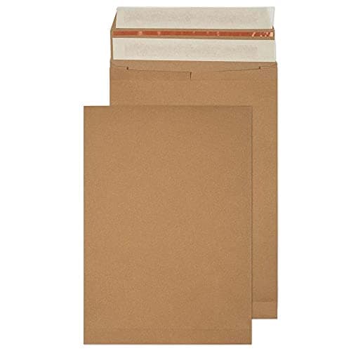 Image of Blake Vita Plastic-Free Recycled Mailing Pockets Kraft Expandable Gusset 50 mm, 353 x 250 mm (KBB142) Pack of 100