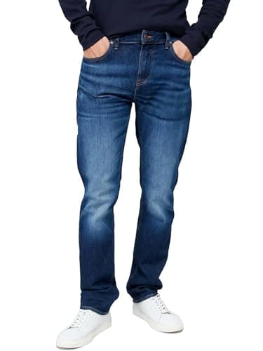 Image of GUESS Mens Jeans Angels Slim Leg Dark Wash Blue (as8, Waist_Inseam, Numeric_38, Numeric_30, 38W 30L)