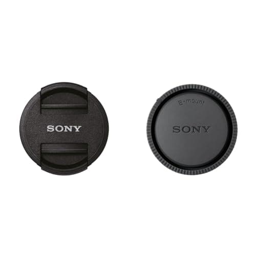 Image of Sony ALC-F405S Front Lens Cap for SELF150, Black & ALC-R1EM Rear Lens Cap for E Mount Lenses, Black