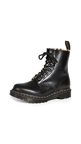 Image of Dr. Martens 1460 Serena Fluff Dark Grey/Tan/Black Atlas/Leopard Faux Fur UK 7 (US Women's 9) M