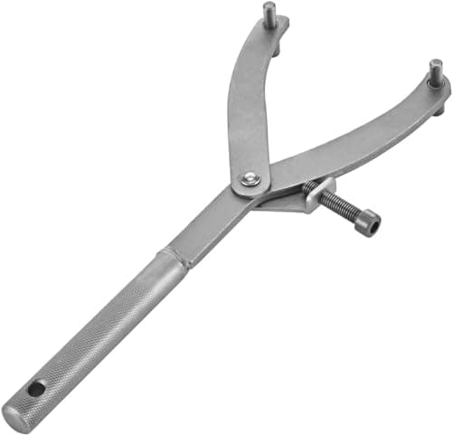 Image of Trkimal Adjustable Locking Spanner Wrench Clutch, Wrench Holder Hub Rotor Flywheel Sprocket Spanner Wrench Set Fan Clutch Removal Tool for Scooter Motorcycle Accessories