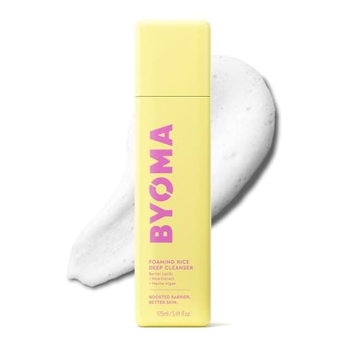 Image of BYOMA Foaming Rice Deep Cleanser (175ml) Hydrating Gel to Foam Cleanser with Ceramides, Rice Extract & Marine Algae – Deep Cleansing, Non-Drying, Antioxidant-Rich, Vegan, Fragrance & Alcohol Free