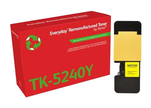 Image of Everyday by Xerox Compatible Kyocera TK5240Y Yellow Toner, Standard Capacity, Remanufactured, TK-5240Y