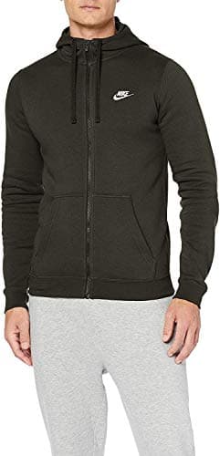 Image of Nike M Nsw Club Hoodie Fz Bb Sweatshirt - Sequoia/(White), x-Large-T