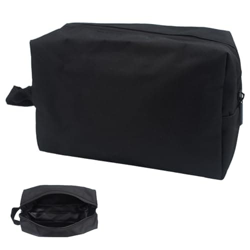Image of 1 Pcs Toiletry Bag,Multi-Functional Bag,wash Bag,Shower Bag,Cosmetic Bag,with Zippered,Suitable for Travel,Outside Sports,Gym,for Women and Men(Black)